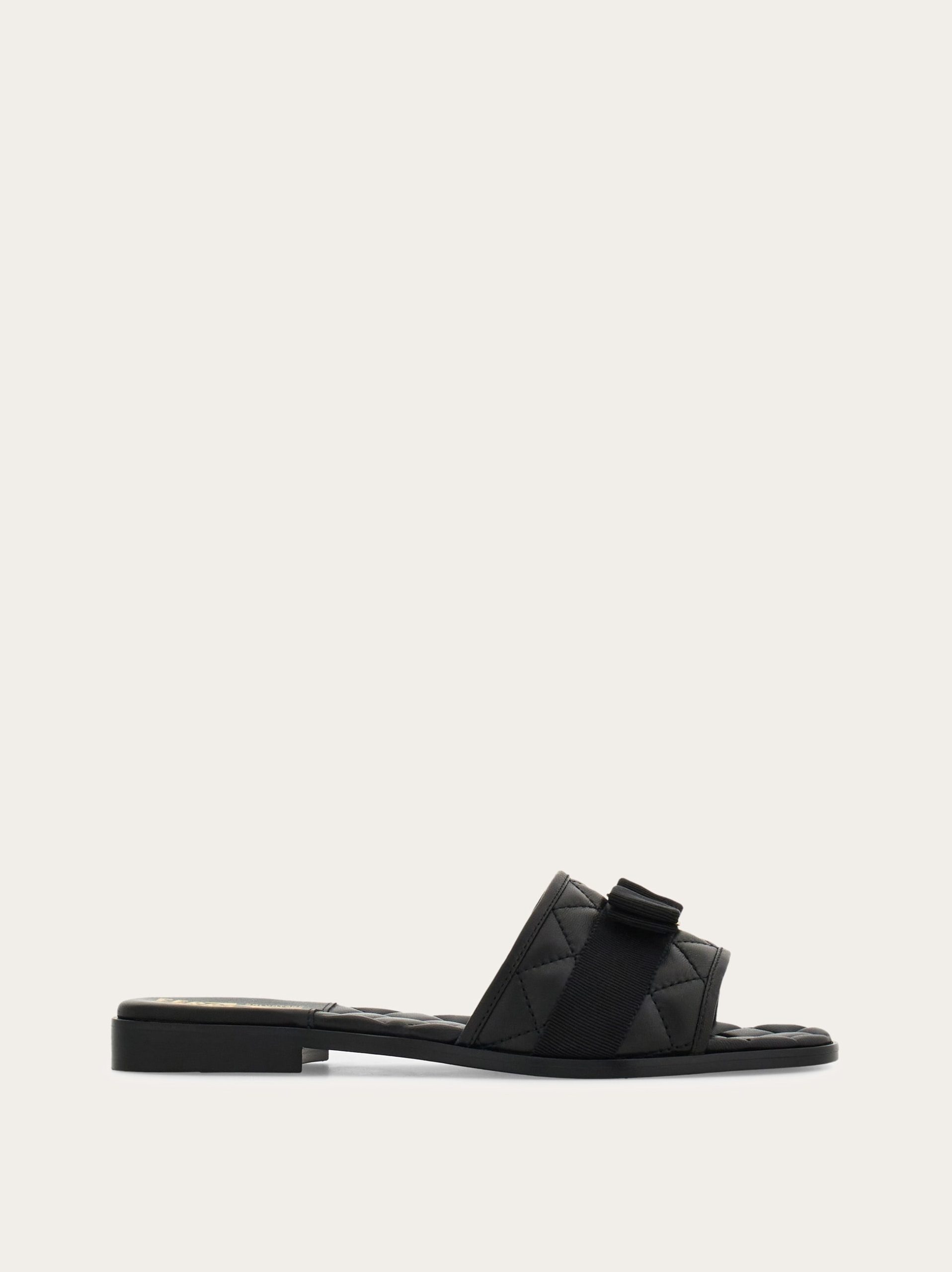 Ferragamo Vara bow quilted slide - Image 1